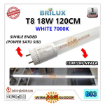 LED Neon Panjang TL T8 Tube 18W 120 cm | Brilux - Single Ended